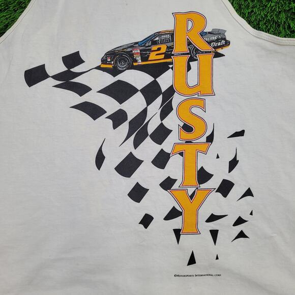 Vintage NASCAR Tank-Top Large 22x29 Rusty-Wallace - Picture 11 of 16